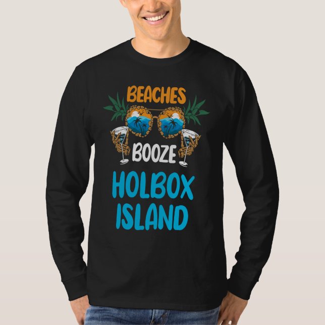T-shirt Holbox Island Beaches Booze Mexico Vacation Party  (Devant)