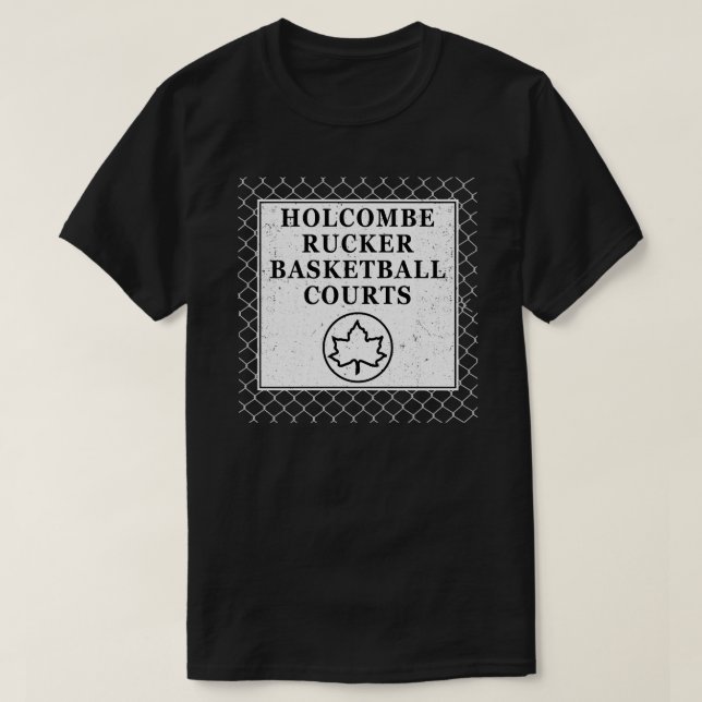 T-shirt Holcombe Rucker Basketball Courts -Park Sign on Ch (Design devant)