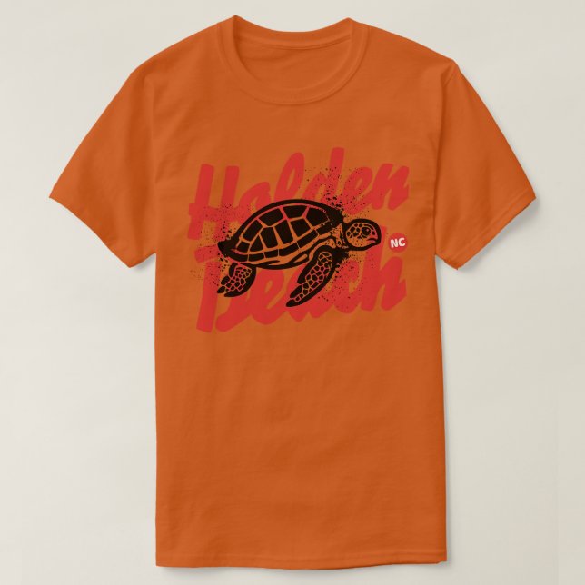 T-shirt Holden Beach North olina Sea Turtle (Design devant)