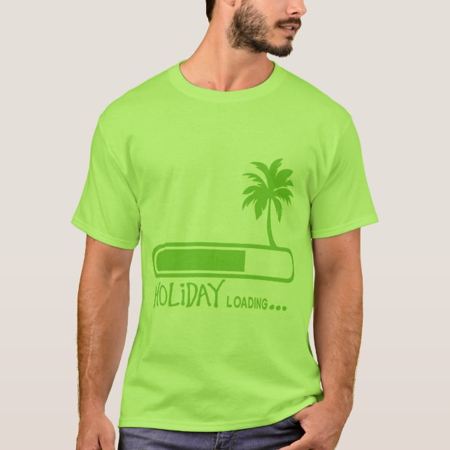 T-shirt holiday loading citation palmier vacance (Devant)