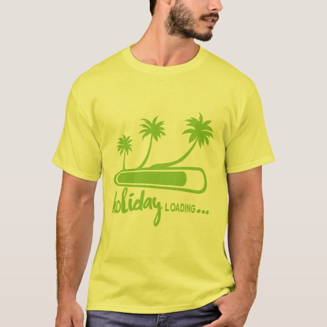 T-shirt holiday loading citation palmier vacances (Devant)