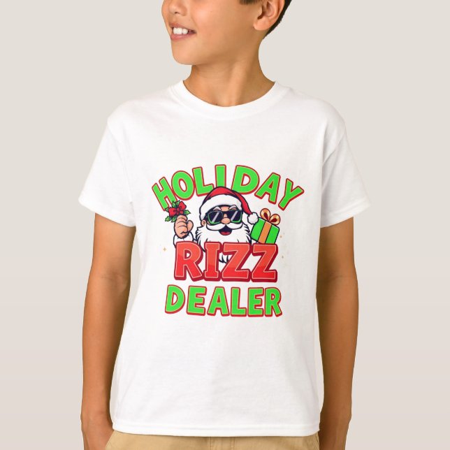 T-shirt Holiday Rizz Dealer gen alpha meme Christmas (Devant)