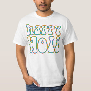 T-shirt holiES - HAPPY HOLI contour simple couleur 1