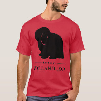 T-shirt Holland Lop Rabbit Black Silhouette 