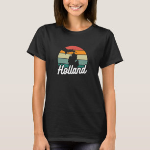 T-shirt Holland Michigan Retro Sunset Michigan Hommes Femm