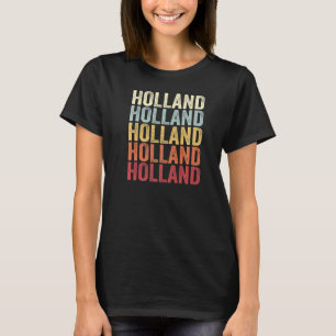 T-shirt Holland New York Holland NY Retro Texte Vintage