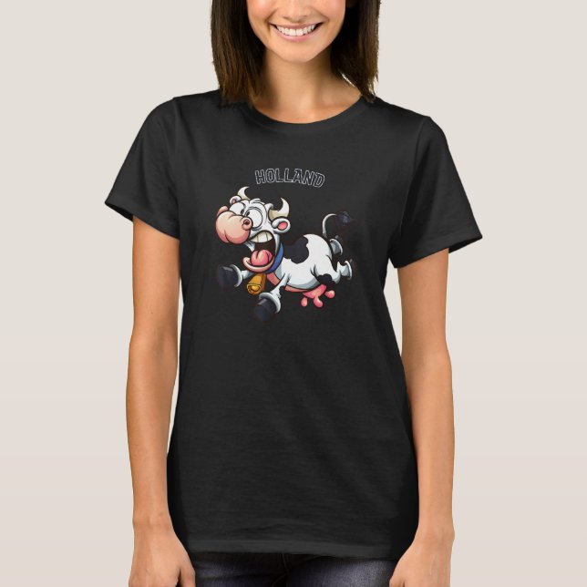 T-shirt Holland Vermont Vache Folle (Devant)