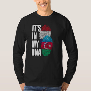 T-shirt Hollandais Et Azerbaïdjanais Mélangent Le Drapeau