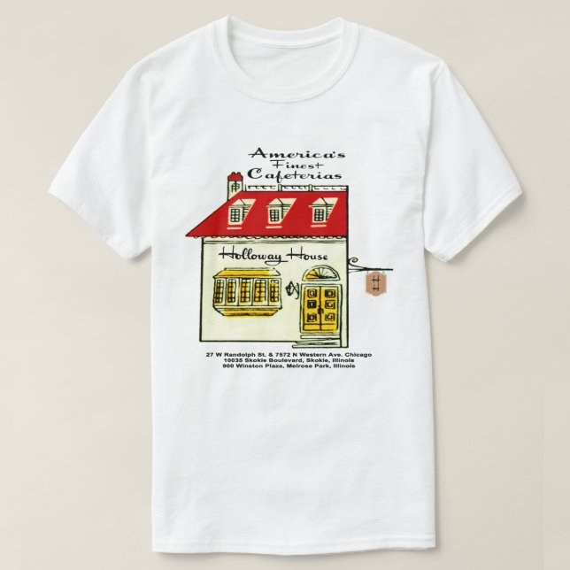 T-shirt Holloway House, les meilleurs cafétérias américain (Design devant)