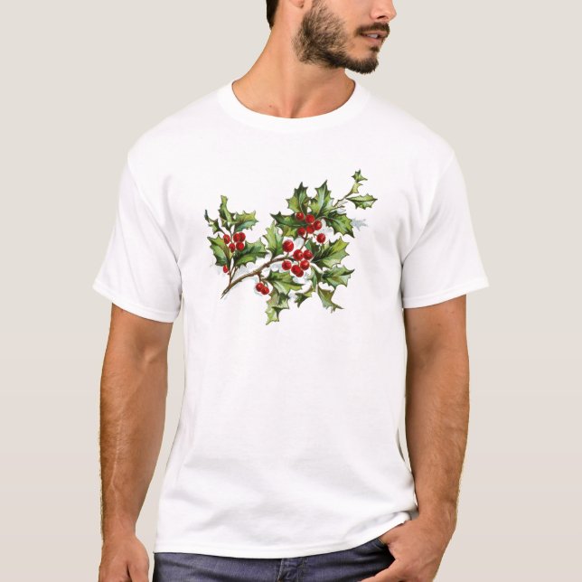 T-shirt Holly Berries 001 (Devant)