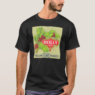T-shirt Holly Brand Peaches Vintage Fruit Crate Étiquette