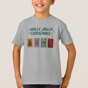 T-shirt Holly Jolly Fête Noël Enfants Chemise