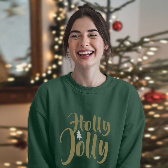 T-shirt Holly Jolly Green Joyeux manches longues de Noël (Créateur téléchargé)