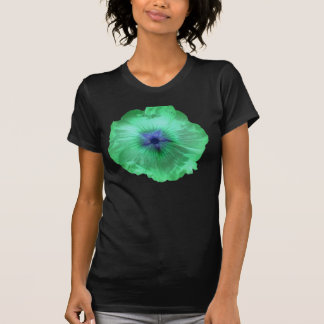 T-shirt Hollyhock Flower Green Dames T Chemise