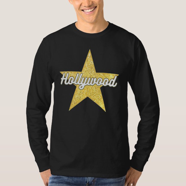 T-shirt Hollywood Bold Script Walk Of Fame Star (Devant)