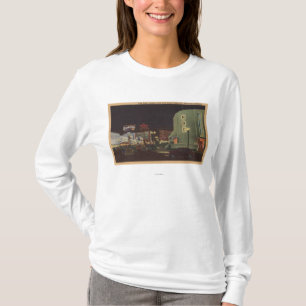 T-shirt Hollywood, CA - rue de vigne de coucher du soleil