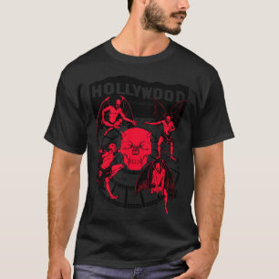 T-shirt Hollywood California Retro Vintage Tourisme Devil