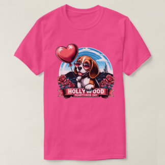 T-shirt Hollywood Heartthrob Day - Beagle Love Balloon