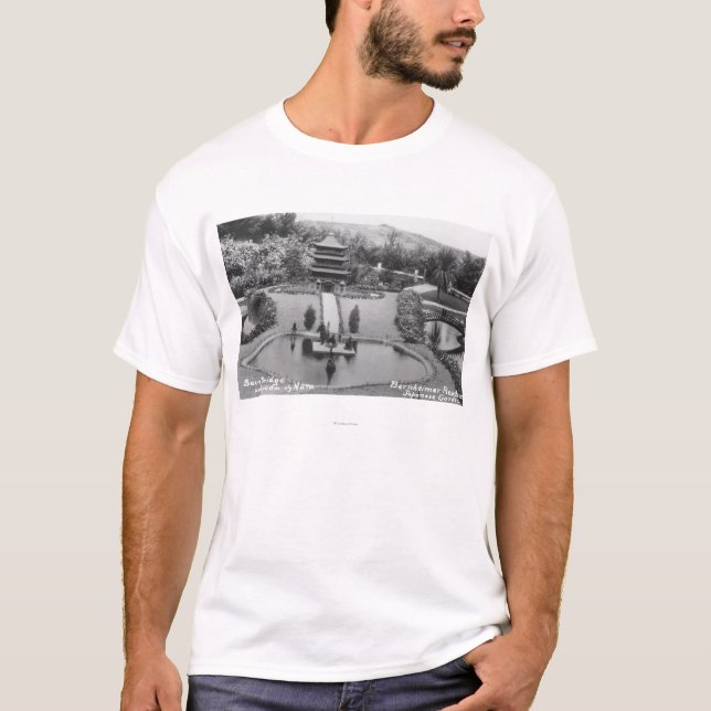 T-shirt Hollywood, maison de CA Bernheimer dans le jardin (Devant)