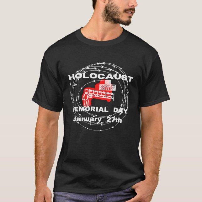 T-shirt Holocaust Memorial Day January 27th (Devant)