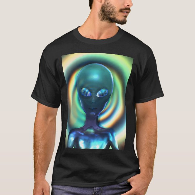 T-shirt Holofoil 1A Alien gris (Devant)