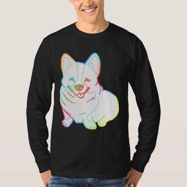 T-shirt Holographic Fat Corgi Magnet (Devant)