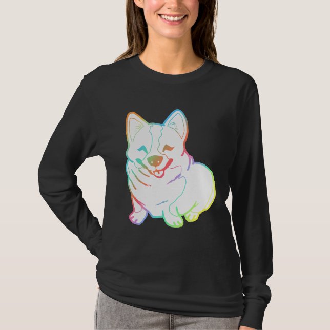 T-shirt Holographic Fat Corgi Magnet (Devant)