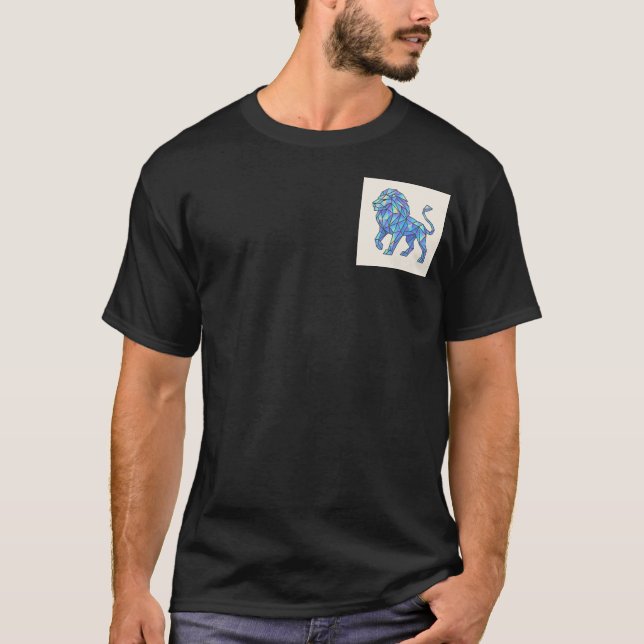 T-shirt Holographic Geometric Lion Tee (Devant)