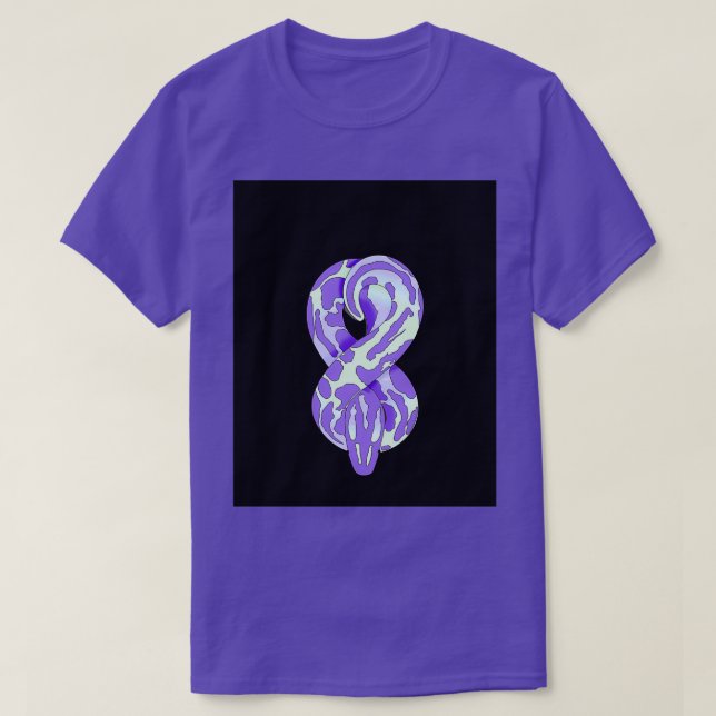 T-shirt Holographie Iridescente Figure 8 Graphique de serp (Design devant)