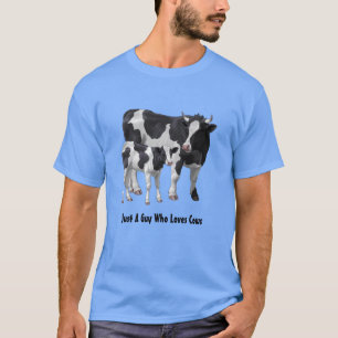 T-shirt Holstein Cow & Cute Calf Personnalisez votre texte