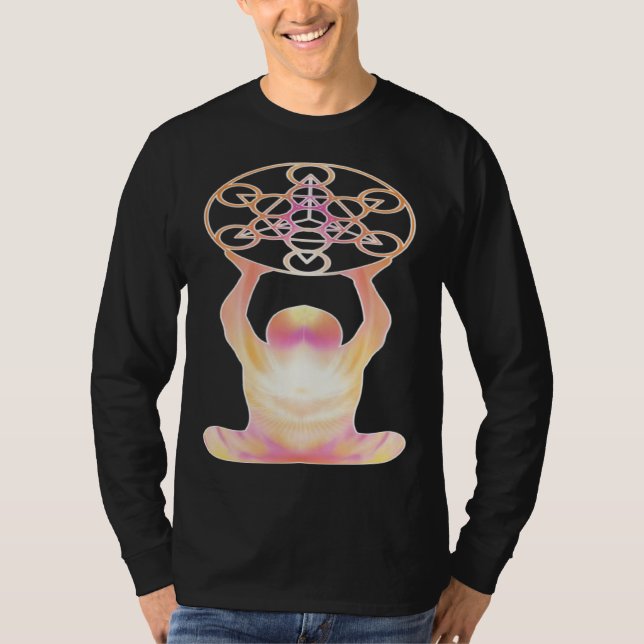 T-shirt Holy Geometry Mandala Meditation & Yoga (Devant)