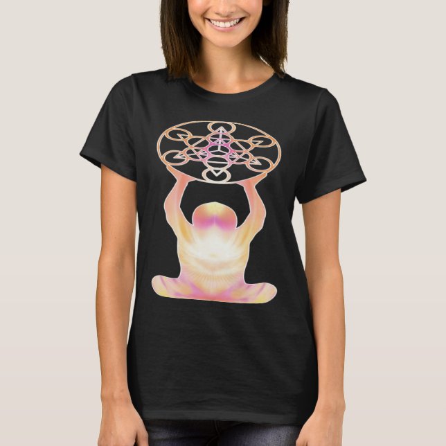 T-shirt Holy Geometry Mandala Meditation & Yoga (Devant)