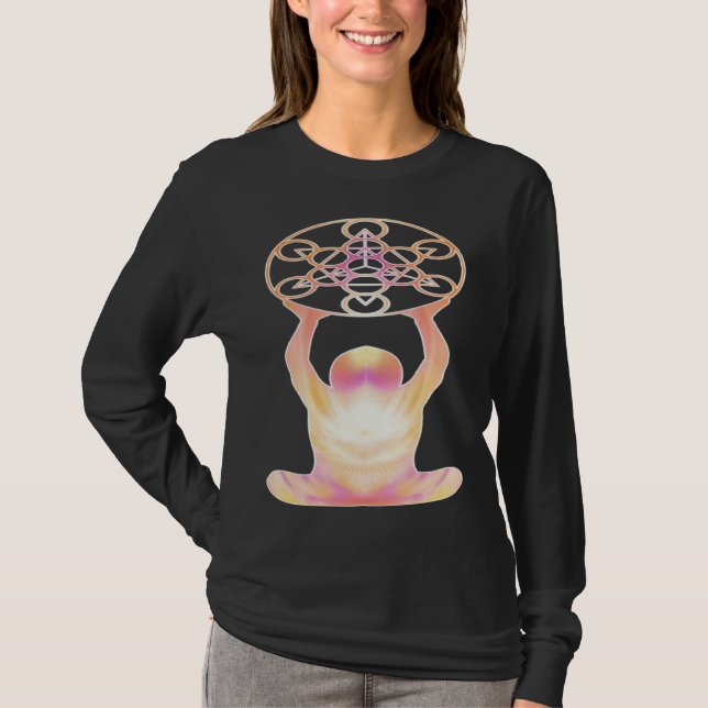 T-shirt Holy Geometry Mandala Meditation & Yoga (Devant)