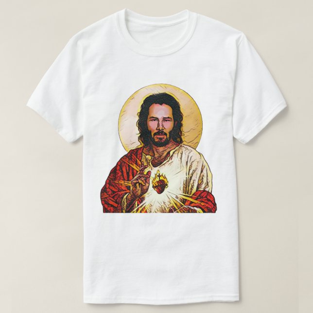 T-shirt Holy Keanu - T-Shirts, Gadgets &amp ; Masques Visa (Design devant)