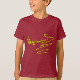 T-shirt HOMAGE À MOZART 3D Gold Signature du compositeur