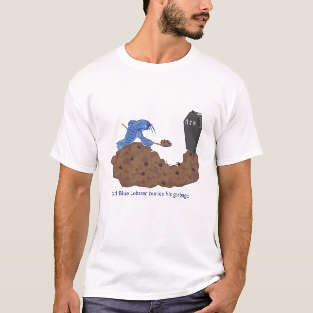 T-shirt Homard bleu triste (Devant)