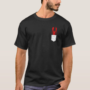 T-shirt Homard Dans Le Crabe De Poitrine Dans Le Sac De Po