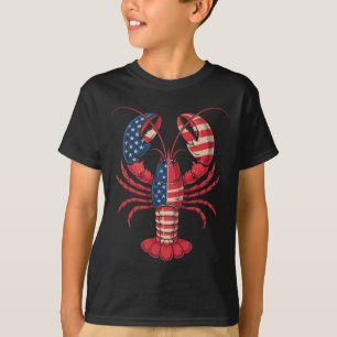 T-shirt Homard du drapeau américain Saison 4t crustacés pa
