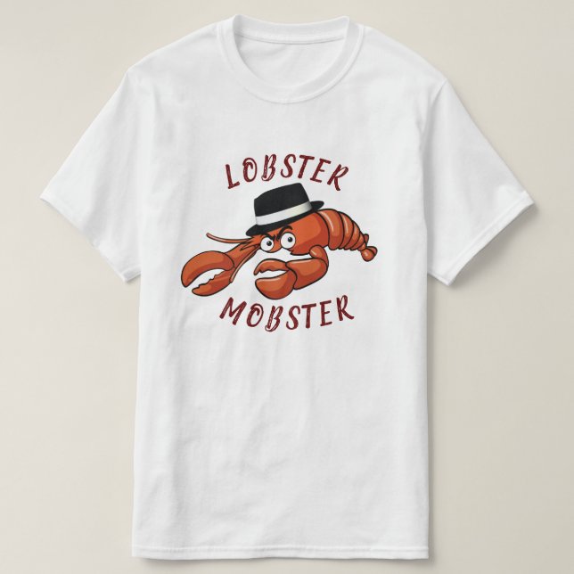 T-shirt Homard Homard 🦞 Cartoon à gros yeux mou Gangster (Design devant)
