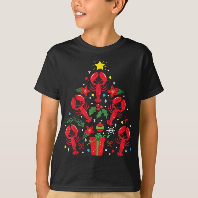 T-shirt homard noël ornement arbre drôle cadeau de Noël (Devant)