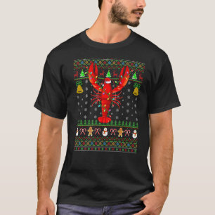 T-shirt Homard Poisson Noël Chapeau de Père Noël Homard