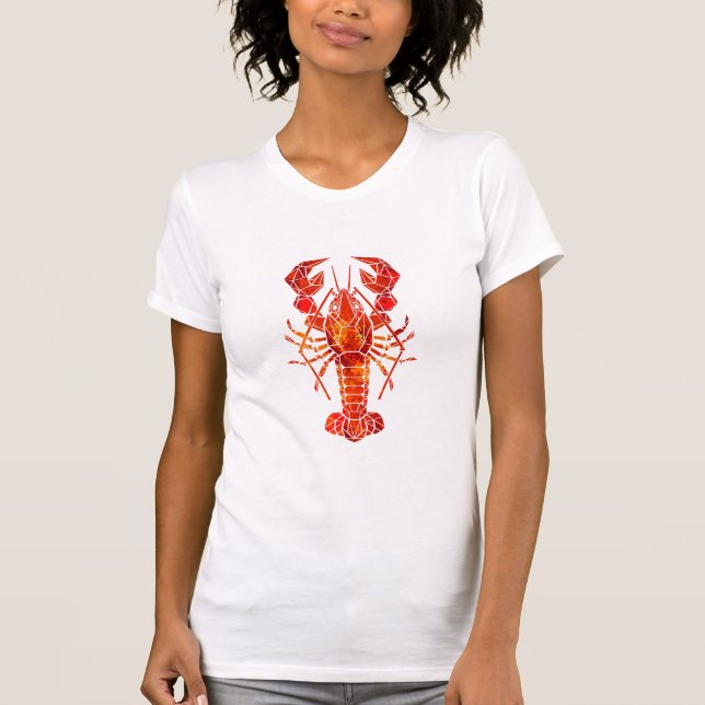 T-shirt Homard polygonal rouge (Devant)
