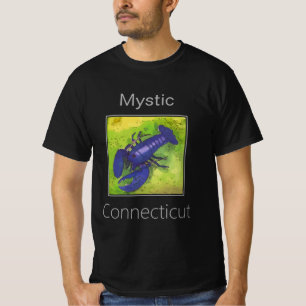 T-shirt Homard pourpre sur le vert bg Mystic, Connecticut