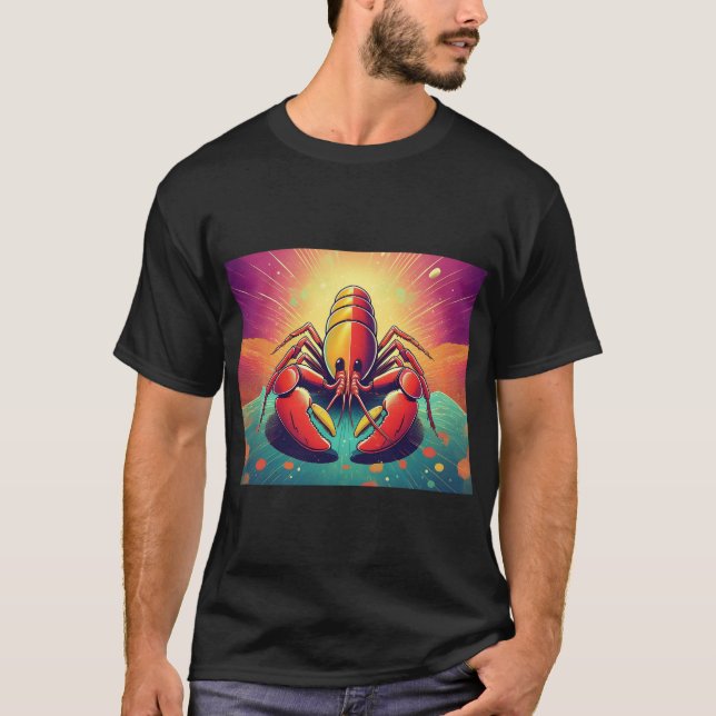 T-shirt Homard psychédélique Art Océan (Devant)