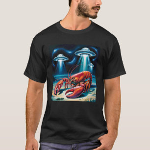 T-shirt homard Red Lobster selfie avec des femmes extrater