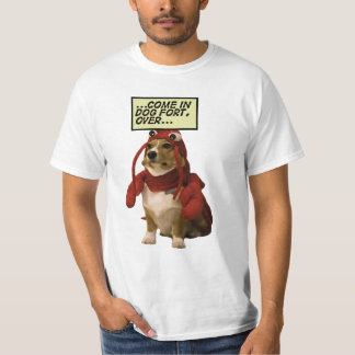 T-shirt Homard rouge de fort de chien