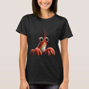 T-shirt Homards Crustacés Gros Crabe Homards Rouges Mignon