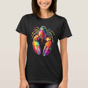 T-shirt Homards Crustacés Gros Crabe Homards Rouges Mignon