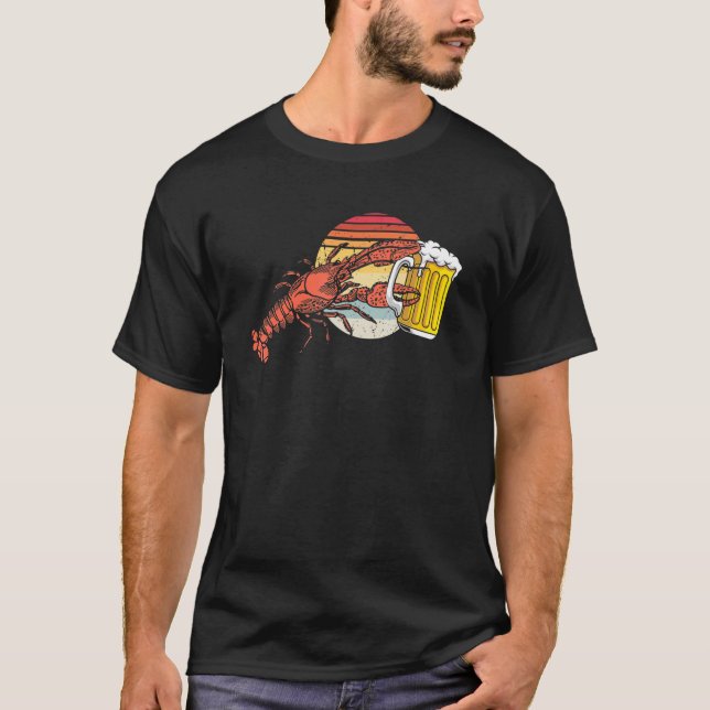 T-shirt Homards vintages Boissons alimentaires Vacances Il (Devant)