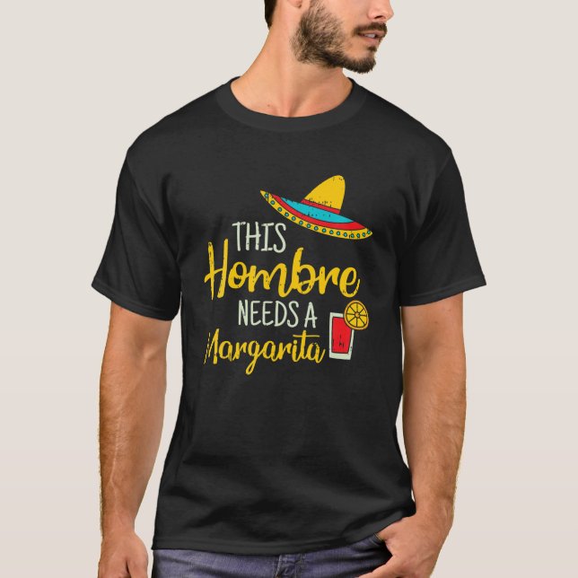 T-shirt Hombre Margarita Mexicaine Fiesta Funny Cinco De M (Devant)
